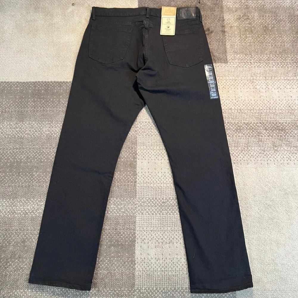 Polo Ralph Lauren Hampton Relaxed Straight Leg Jeans Mens 36x34 Black‎ NWT